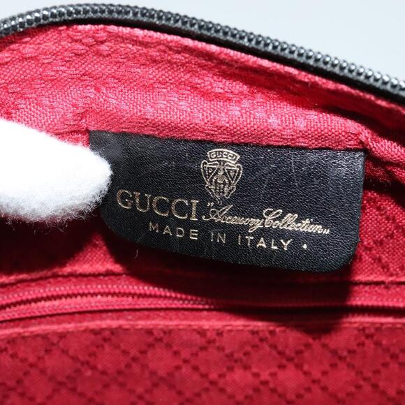 GUCCI GG Canvas Web Sherry Line Shoulder Bag Black Gold 37 0124071 - Picture 15 of 16